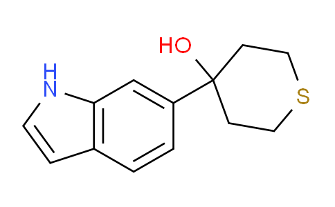 CAS No. 885273-18-7, 4-(1H-Indol-6-yl)tetrahydro-2H-thiopyran-4-ol