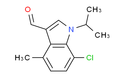 CAS No. 1350761-00-0, 7-Chloro-1-isopropyl-4-methyl-1H-indole-3-carbaldehyde