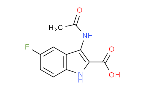 CAS No. 330439-67-3, 3-Acetamido-5-fluoro-1H-indole-2-carboxylic acid