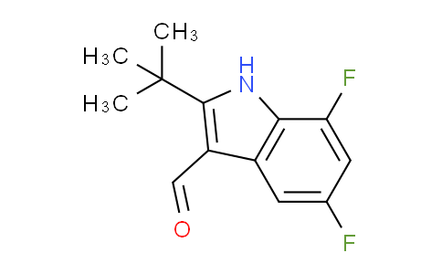 CAS No. 586946-92-1, 2-(tert-Butyl)-5,7-difluoro-1H-indole-3-carbaldehyde