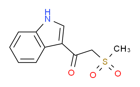 CAS No. 821009-91-0, 1-(1H-Indol-3-yl)-2-(methylsulfonyl)ethanone