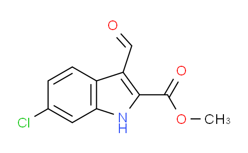 CAS No. 893730-96-6, Methyl 6-chloro-3-formyl-1H-indole-2-carboxylate
