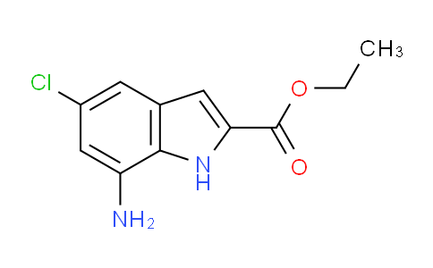 CAS No. 59694-51-8, Ethyl 7-amino-5-chloro-1H-indole-2-carboxylate