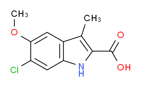 CAS No. 1368490-62-3, 6-Chloro-5-methoxy-3-methyl-1H-indole-2-carboxylic acid