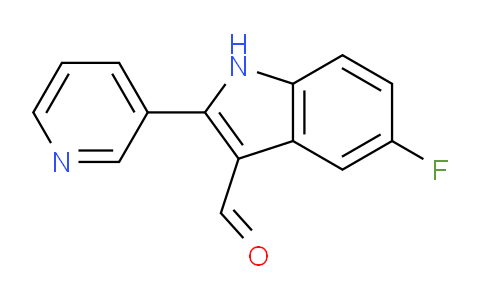 CAS No. 588670-34-2, 5-Fluoro-2-(pyridin-3-yl)-1H-indole-3-carbaldehyde