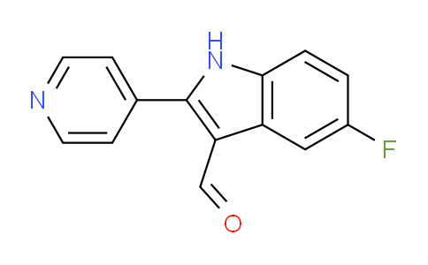 CAS No. 588670-35-3, 5-Fluoro-2-(pyridin-4-yl)-1H-indole-3-carbaldehyde