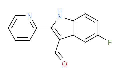CAS No. 588670-33-1, 5-Fluoro-2-(pyridin-2-yl)-1H-indole-3-carbaldehyde