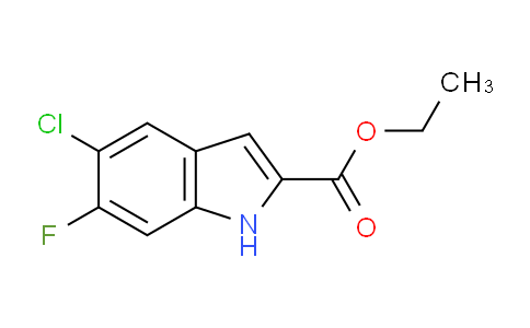 CAS No. 473257-60-2, Ethyl 5-chloro-6-fluoro-1H-indole-2-carboxylate