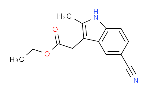 CAS No. 1956340-83-2, Ethyl 2-(5-cyano-2-methyl-1H-indol-3-yl)acetate