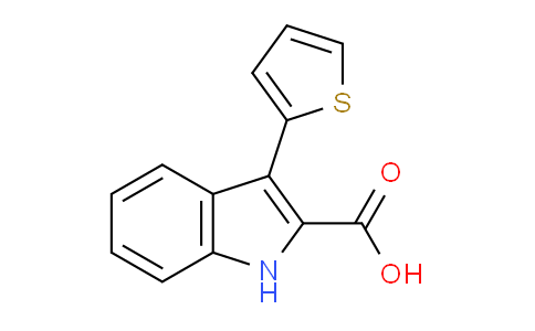 CAS No. 1220027-01-9, 3-(Thiophen-2-yl)-1H-indole-2-carboxylic acid