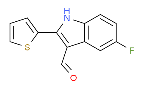 CAS No. 1082289-57-3, 5-Fluoro-2-(thiophen-2-yl)-1H-indole-3-carbaldehyde
