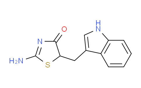 CAS No. 61492-51-1, 5-((1H-Indol-3-yl)methyl)-2-aminothiazol-4(5H)-one