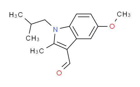 CAS No. 1242840-70-5, 1-Isobutyl-5-methoxy-2-methyl-1H-indole-3-carbaldehyde