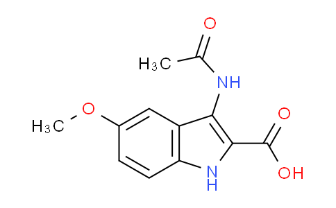 CAS No. 97310-92-4, 3-Acetamido-5-methoxy-1H-indole-2-carboxylic acid