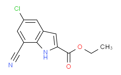 CAS No. 1352885-44-9, Ethyl 5-chloro-7-cyano-1H-indole-2-carboxylate