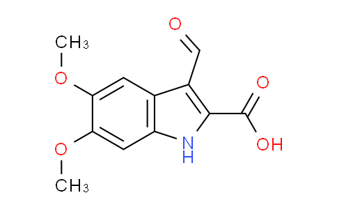 CAS No. 858769-50-3, 3-Formyl-5,6-dimethoxy-1H-indole-2-carboxylic acid