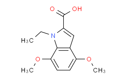 CAS No. 1240570-91-5, 1-Ethyl-4,7-dimethoxy-1H-indole-2-carboxylic acid