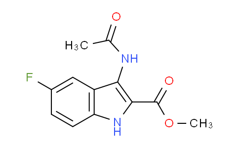 CAS No. 840456-13-5, Methyl 3-acetamido-5-fluoro-1H-indole-2-carboxylate