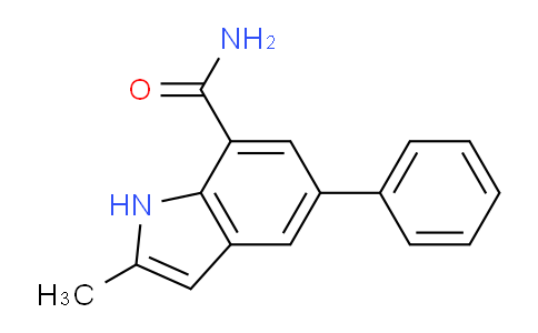 CAS No. 943607-57-6, 2-Methyl-5-phenyl-1H-indole-7-carboxamide