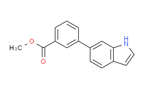 CAS No. 1202502-26-8, Methyl 3-(1H-indol-6-yl)benzoate