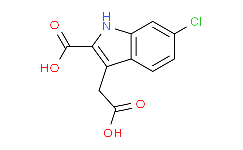 CAS No. 132004-39-8, 3-(Carboxymethyl)-6-chloro-1H-indole-2-carboxylic acid