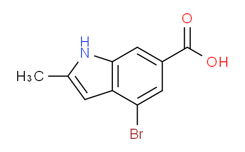 CAS No. 1260382-87-3, 4-Bromo-2-methyl-1H-indole-6-carboxylic acid