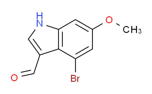 CAS No. 1227593-88-5, 4-Bromo-6-methoxy-1H-indole-3-carbaldehyde