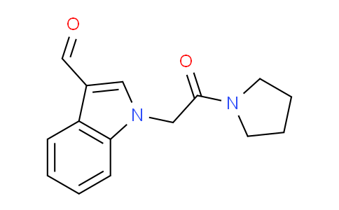 CAS No. 347320-40-5, 1-(2-Oxo-2-(pyrrolidin-1-yl)ethyl)-1H-indole-3-carbaldehyde