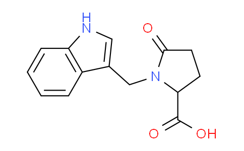 CAS No. 1424839-66-6, 1-((1H-Indol-3-yl)methyl)-5-oxopyrrolidine-2-carboxylic acid