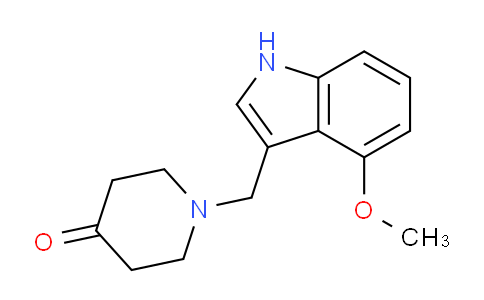CAS No. 873445-76-2, 1-((4-Methoxy-1H-indol-3-yl)methyl)piperidin-4-one