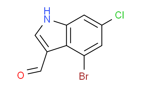CAS No. 115666-32-5, 4-Bromo-6-chloro-1H-indole-3-carbaldehyde
