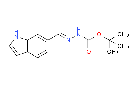 CAS No. 1417368-29-6, tert-Butyl 2-((1H-indol-6-yl)methylene)hydrazinecarboxylate