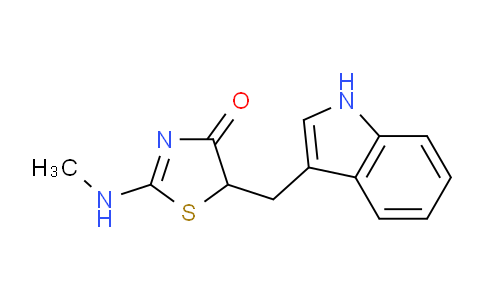 CAS No. 61492-52-2, 5-((1H-Indol-3-yl)methyl)-2-(methylamino)thiazol-4(5H)-one