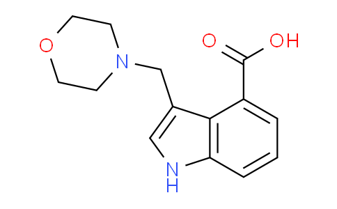 CAS No. 1081130-47-3, 3-(Morpholinomethyl)-1H-indole-4-carboxylic acid