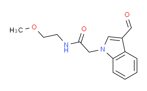 CAS No. 347319-85-1, 2-(3-Formyl-1H-indol-1-yl)-N-(2-methoxyethyl)acetamide