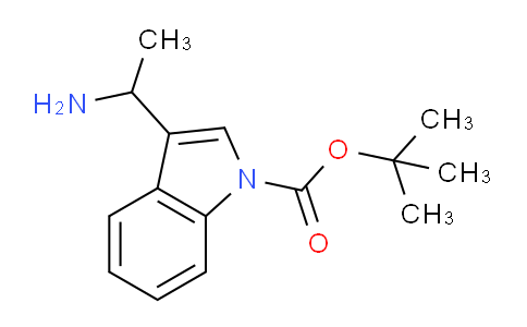 CAS No. 317830-77-6, tert-Butyl 3-(1-aminoethyl)-1H-indole-1-carboxylate