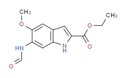 CAS No. 119825-27-3, Ethyl 6-formamido-5-methoxy-1H-indole-2-carboxylate