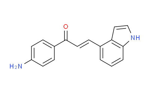 CAS No. 1142214-52-5, 1-(4-Aminophenyl)-3-(1H-indol-4-yl)prop-2-en-1-one