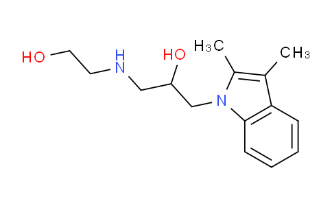 CAS No. 436099-60-4, 1-(2,3-Dimethyl-1H-indol-1-yl)-3-((2-hydroxyethyl)amino)propan-2-ol