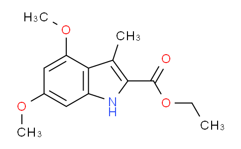 CAS No. 1134334-78-3, Ethyl 4,6-dimethoxy-3-methyl-1H-indole-2-carboxylate