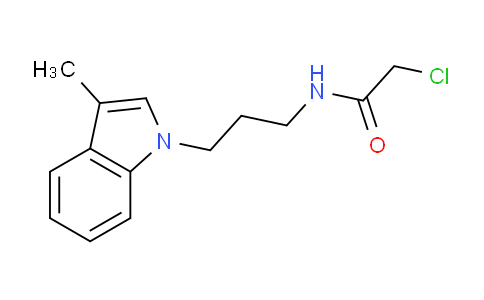 CAS No. 61985-40-8, 2-Chloro-N-(3-(3-methyl-1H-indol-1-yl)propyl)acetamide