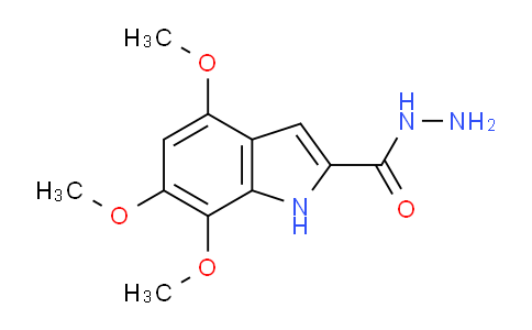 CAS No. 1134334-80-7, 4,6,7-Trimethoxy-1H-indole-2-carbohydrazide