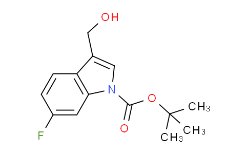 CAS No. 1260801-80-6, tert-Butyl 6-fluoro-3-(hydroxymethyl)-1H-indole-1-carboxylate
