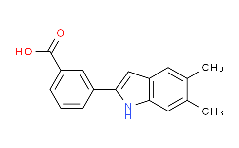 CAS No. 835594-99-5, 3-(5,6-Dimethyl-1H-indol-2-yl)benzoic acid