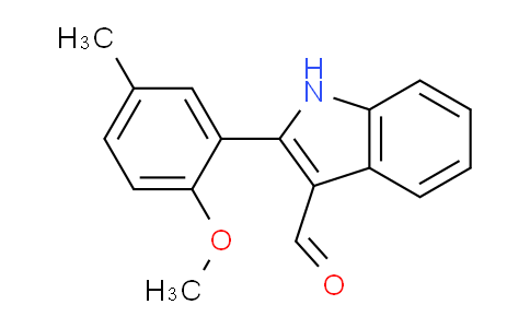CAS No. 590391-05-2, 1H-Indole-3-carboxaldehyde, 2-(2-methoxy-5-methylphenyl)-