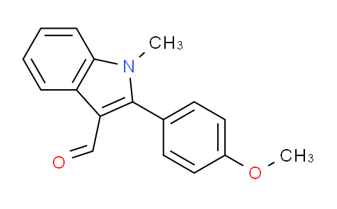 CAS No. 61843-47-8, 2-(4-Methoxyphenyl)-1-methyl-1H-indole-3-carbaldehyde
