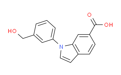 CAS No. 1349708-78-6, 1-(3-(Hydroxymethyl)phenyl)-1H-indole-6-carboxylic acid