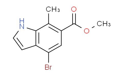 CAS No. 1260382-73-7, Methyl 4-bromo-7-methyl-1H-indole-6-carboxylate