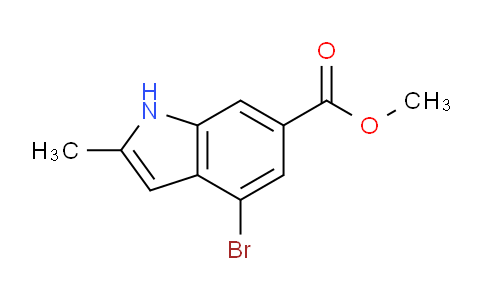 CAS No. 1260383-49-0, Methyl 4-bromo-2-methyl-1H-indole-6-carboxylate