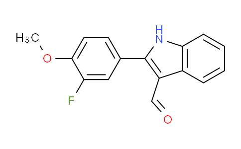 CAS No. 590391-04-1, 2-(3-Fluoro-4-methoxyphenyl)-1H-indole-3-carbaldehyde